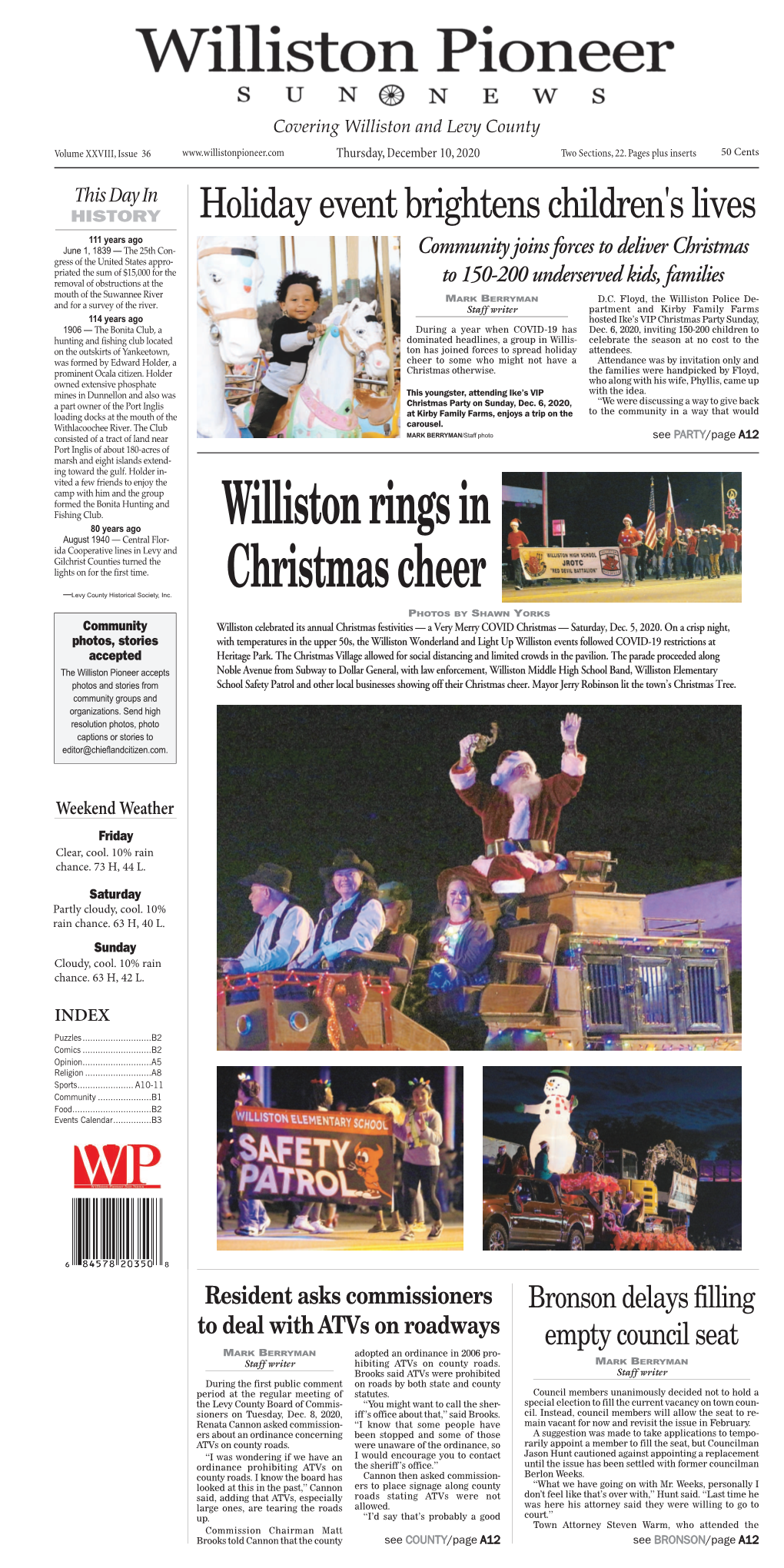 Williston Rings in Christmas Cheer
