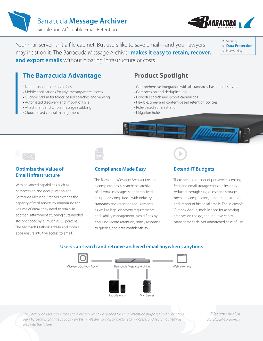 Barracuda Message Archiver Simple and Affordable Email Retention