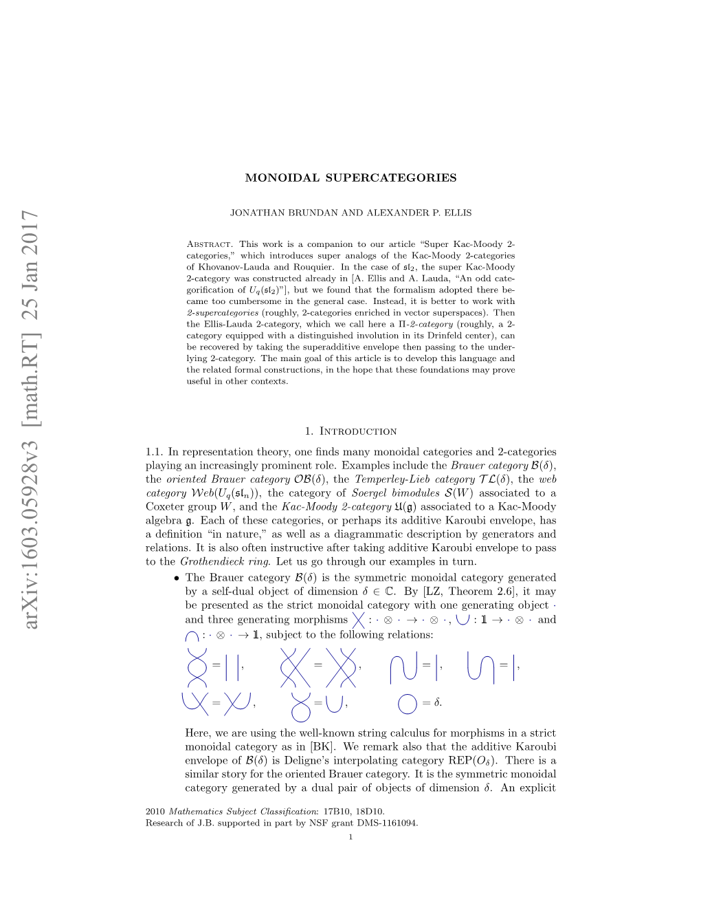 Monoidal Supercategories 3