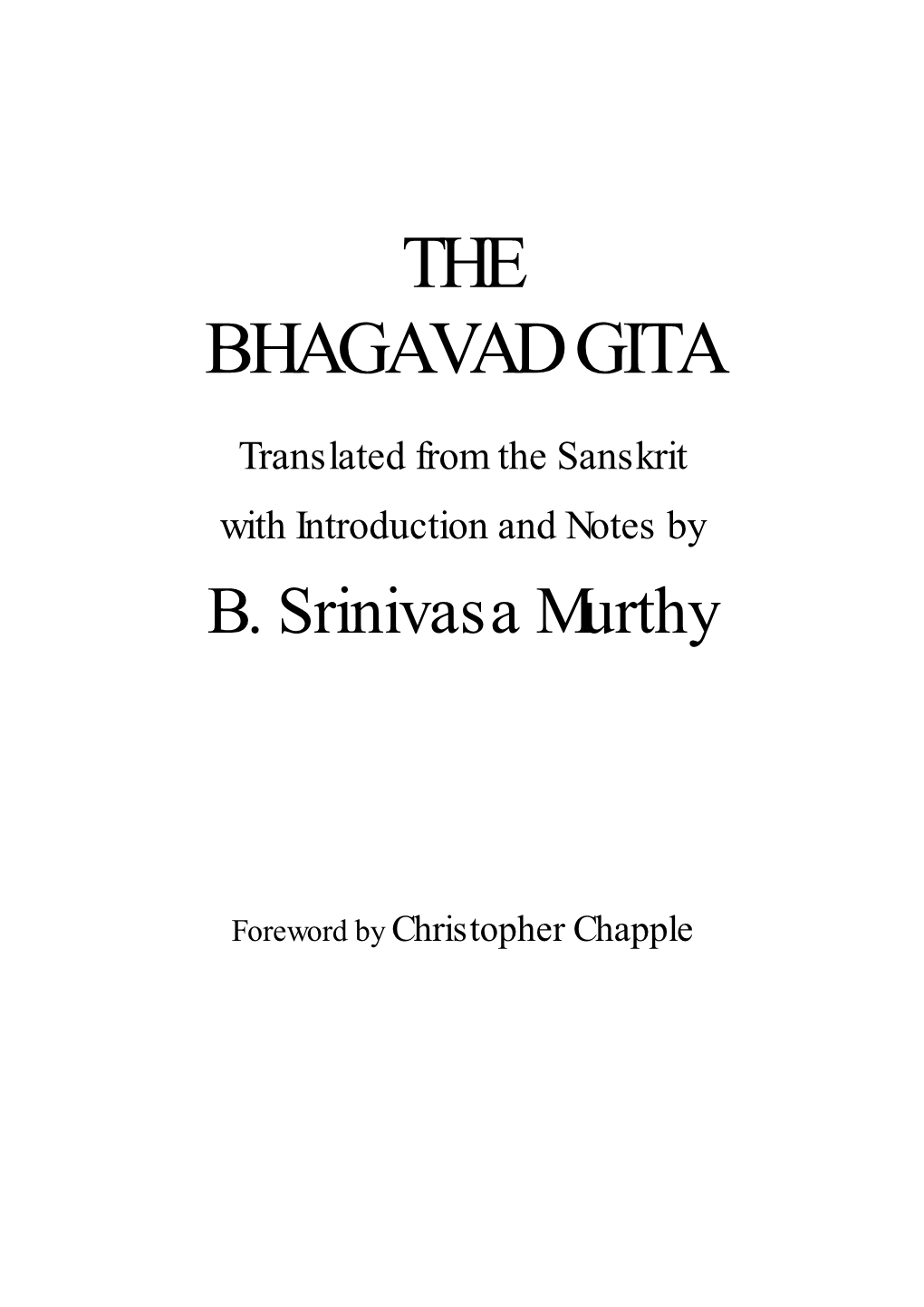 The Bhagavad Gita