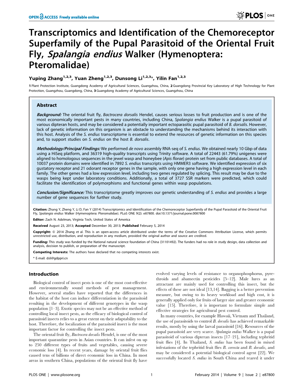 Transcriptomics and Identification of the Chemoreceptor Superfamily Of