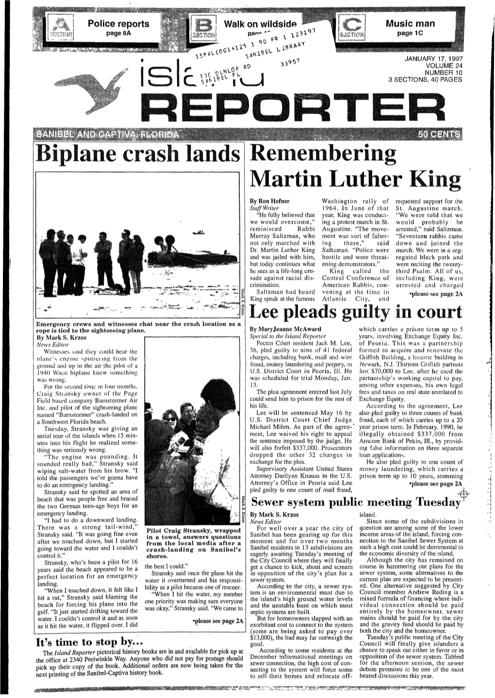 Biplane Crash Lands Remembering Martin Luther King by Ron Hefner Washington Rally of Requested Support for the Staff Writer 1964