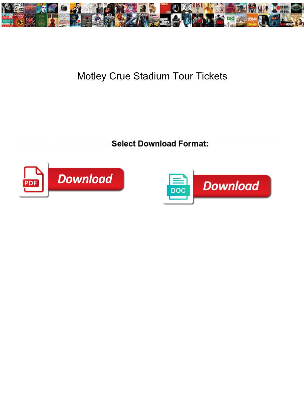 Motley Crue Stadium Tour Tickets Yukon