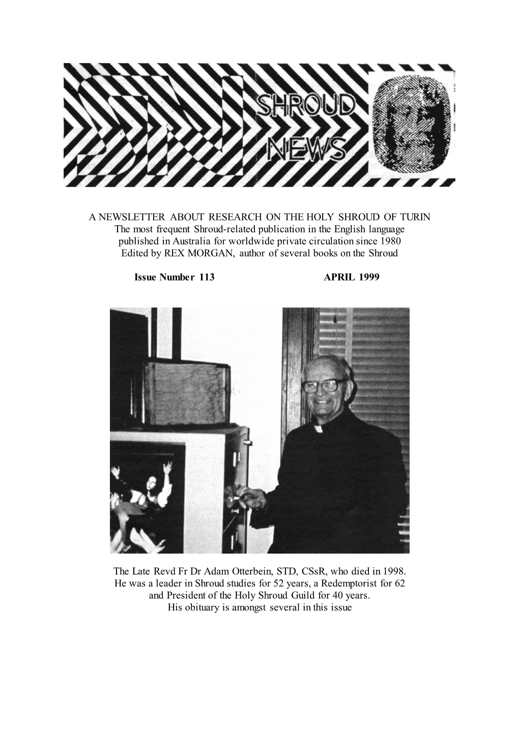 Shroud News Issue #113 April 1999