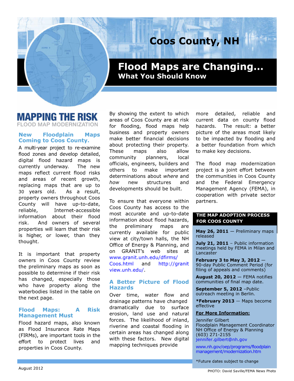 Flood Maps Are Changing… Coos County, NH