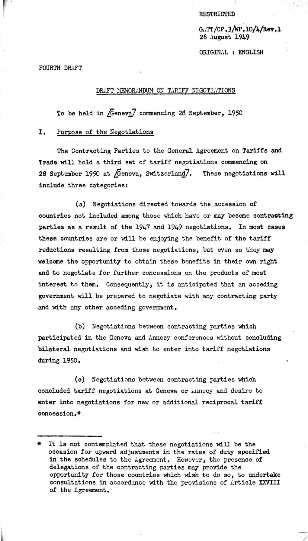 GATT/CP .3Apiloa/Rev.L 26 August 1949