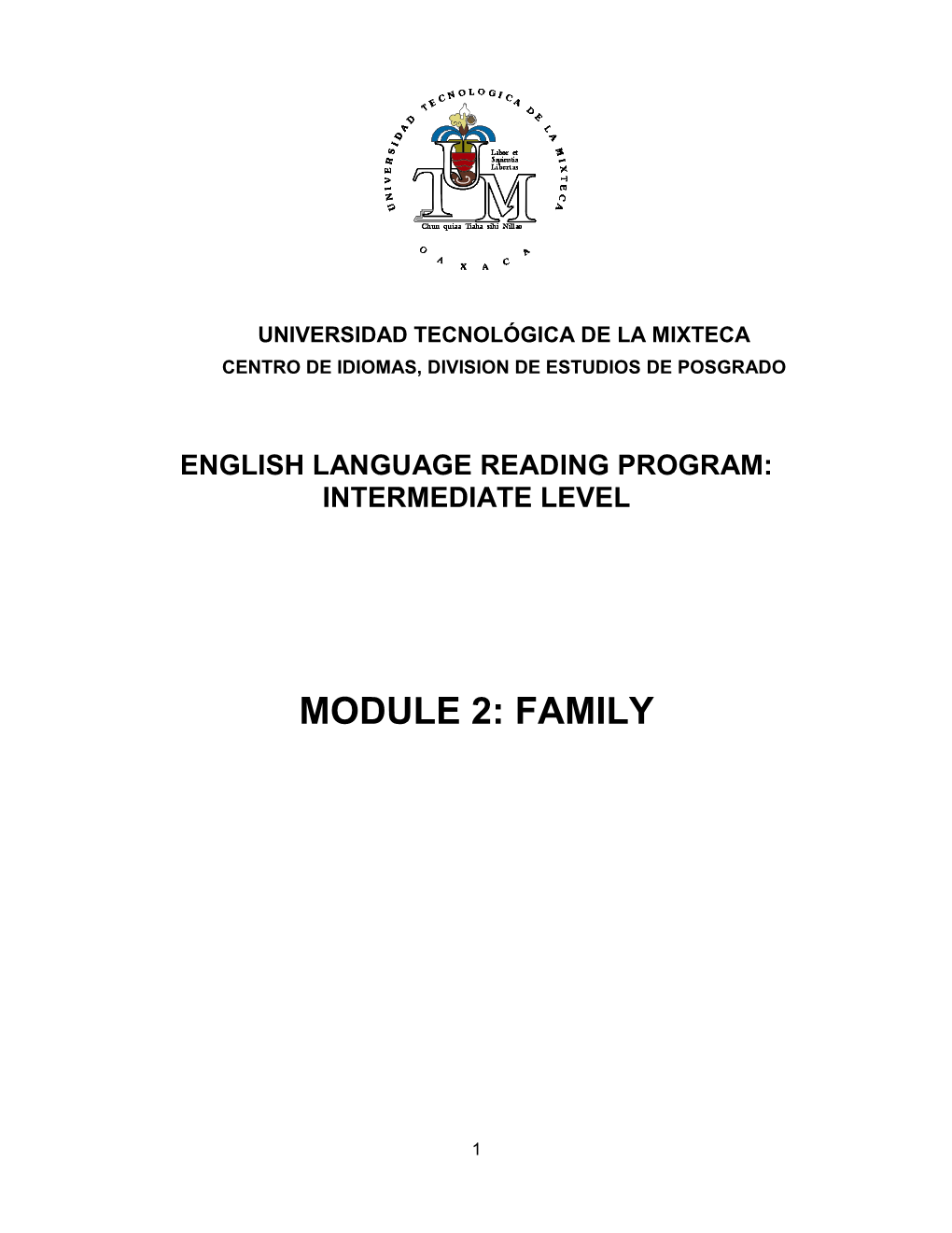 Module 2: Family