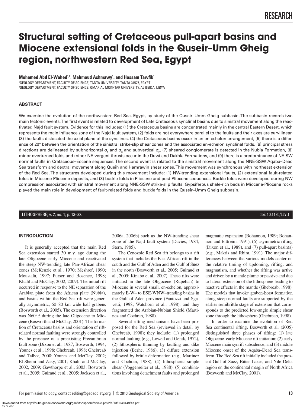 RESEARCH Structural Setting of Cretaceous Pull-Apart Basins And