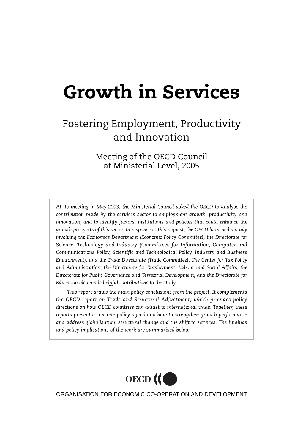 Growth in Services