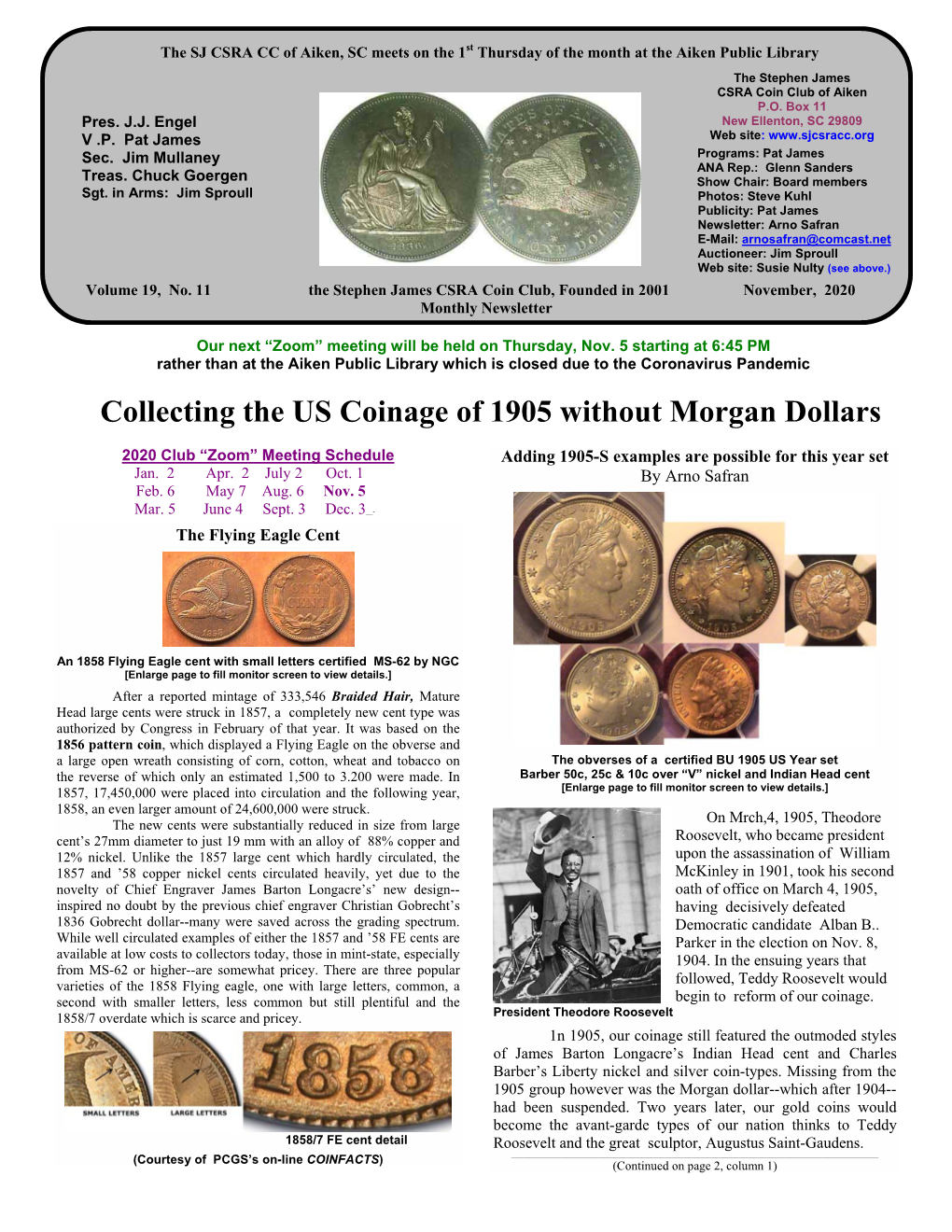 Collecting the US Coinage of 1905 Without Morgan Dollars