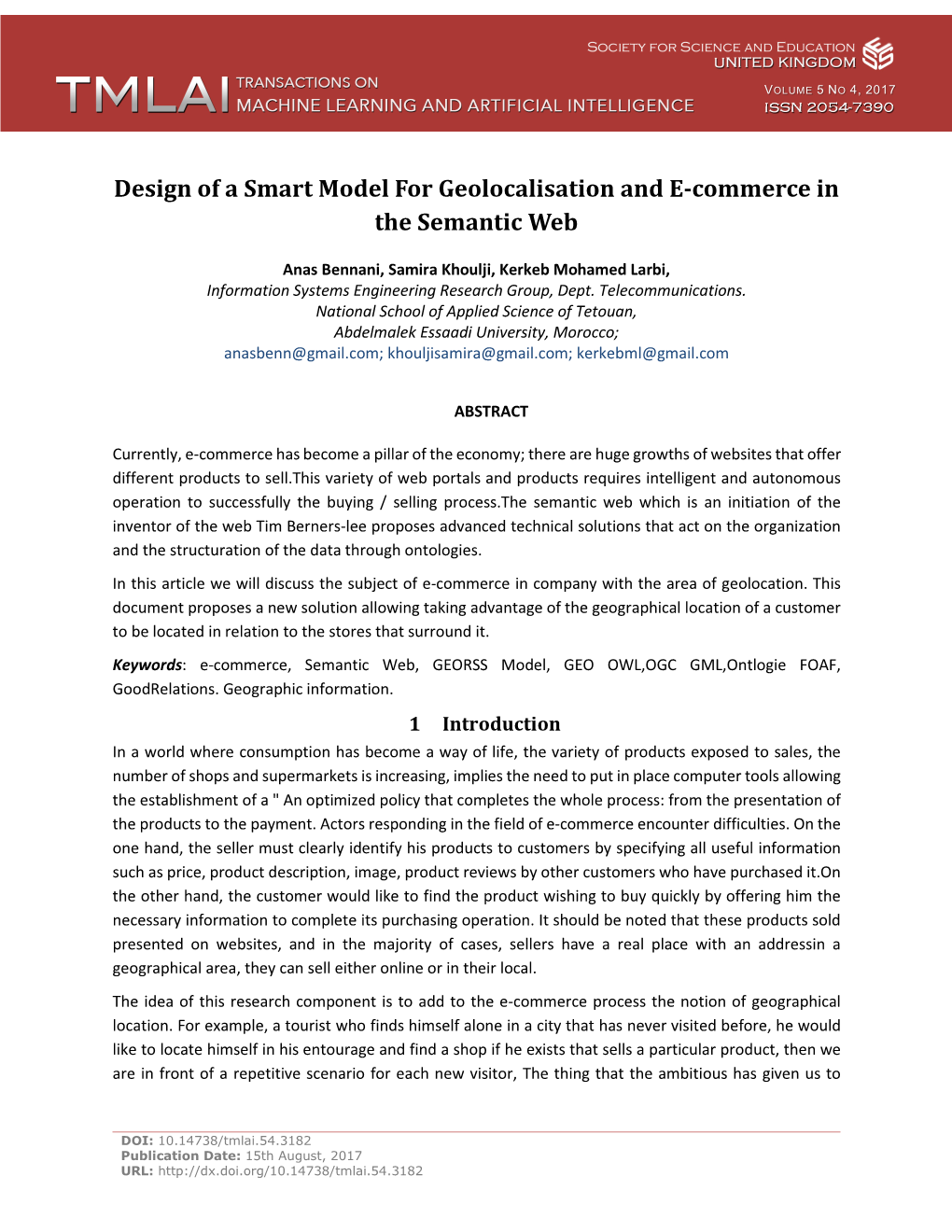 Design of a Smart Model for Geolocalisation and E-Commerce in the Semantic Web