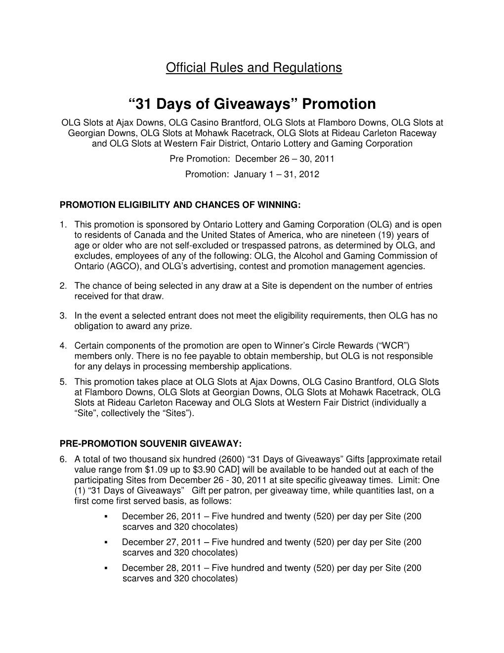 31 Days of Giveaways