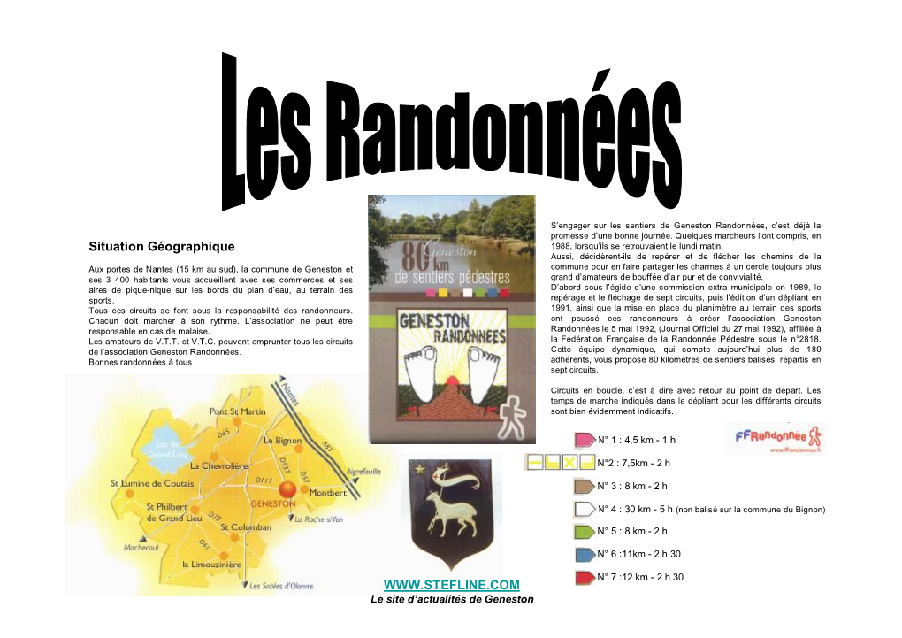 Les Randonnées À Geneston