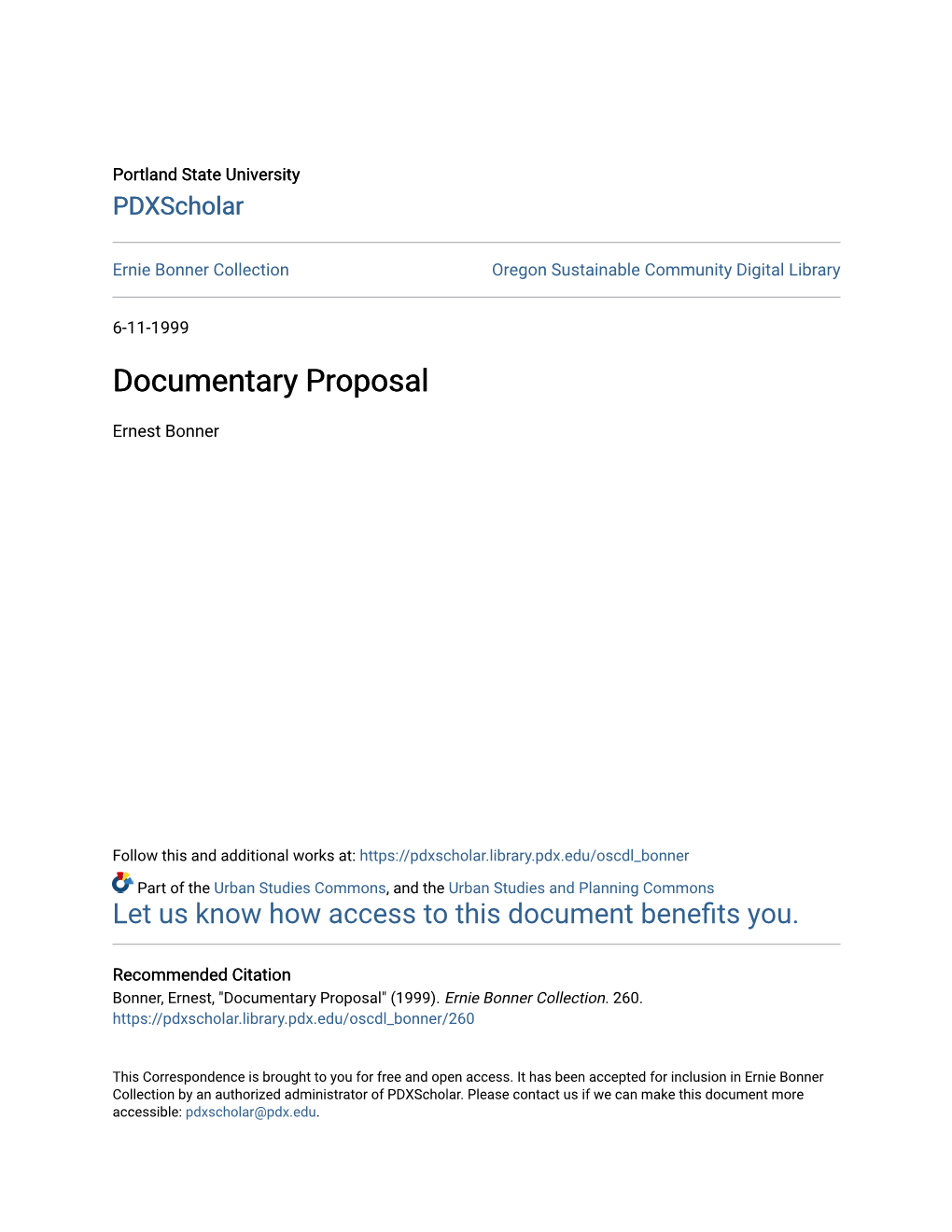 Documentary Proposal