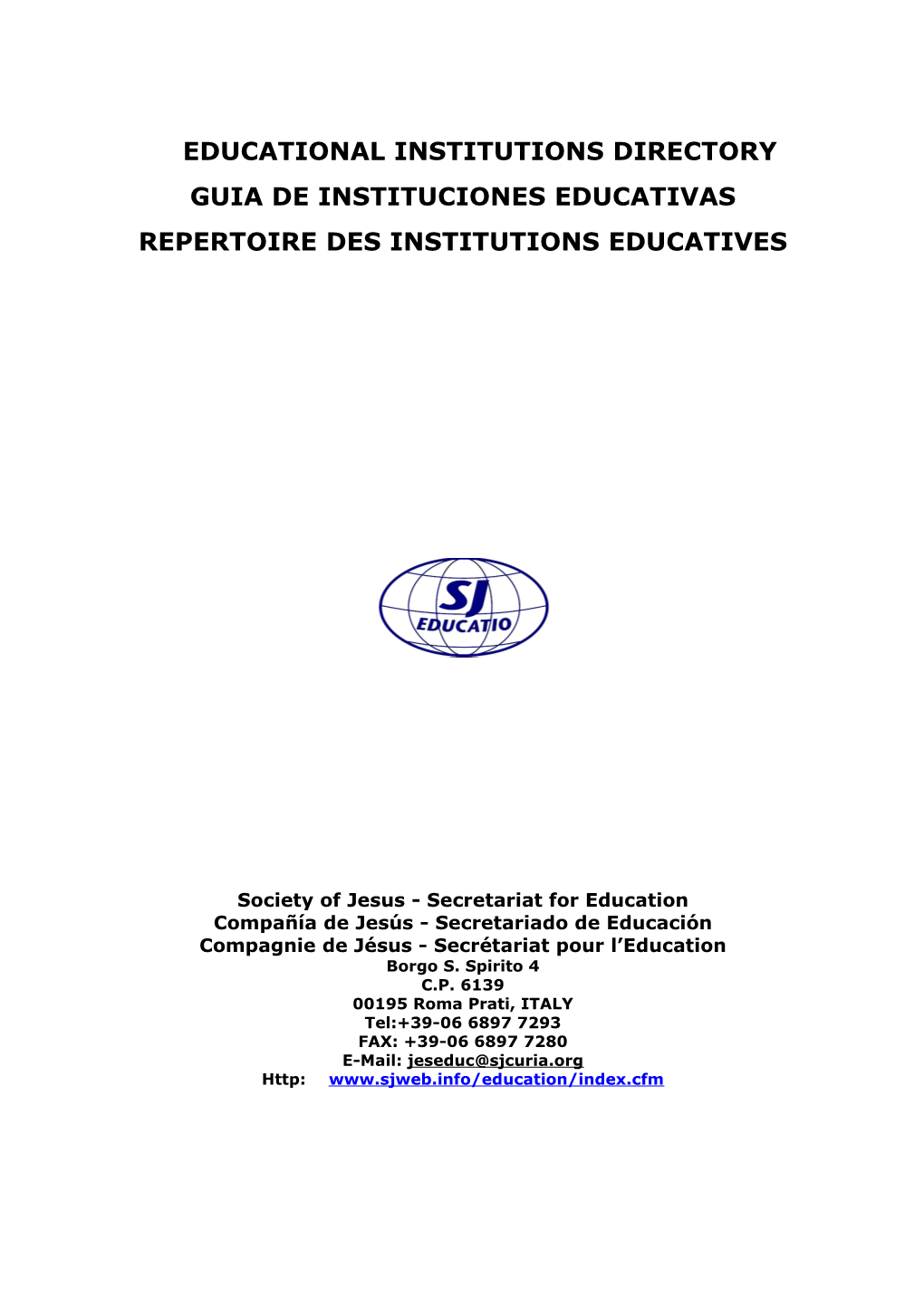 Educational Institutions Directory Guia De Instituciones Educativas Repertoire Des Institutions Educatives