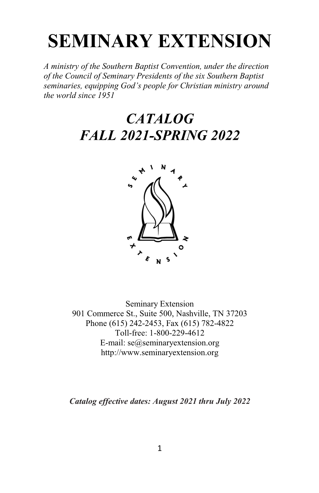 Seminary Extension Catalog
