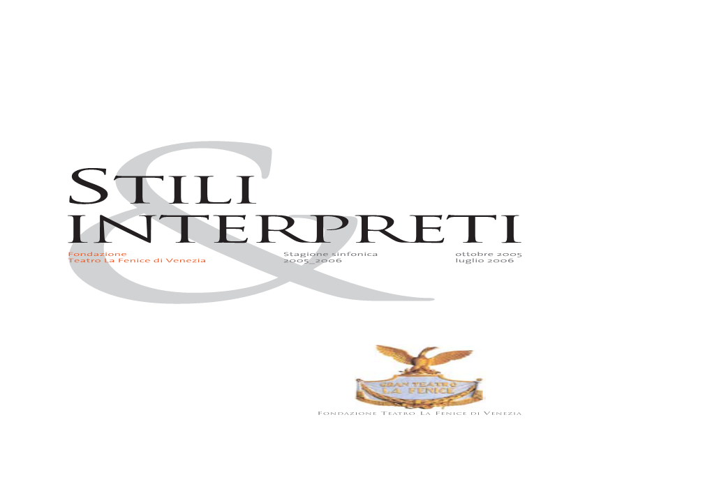Stili E Interpreti 2005-2006