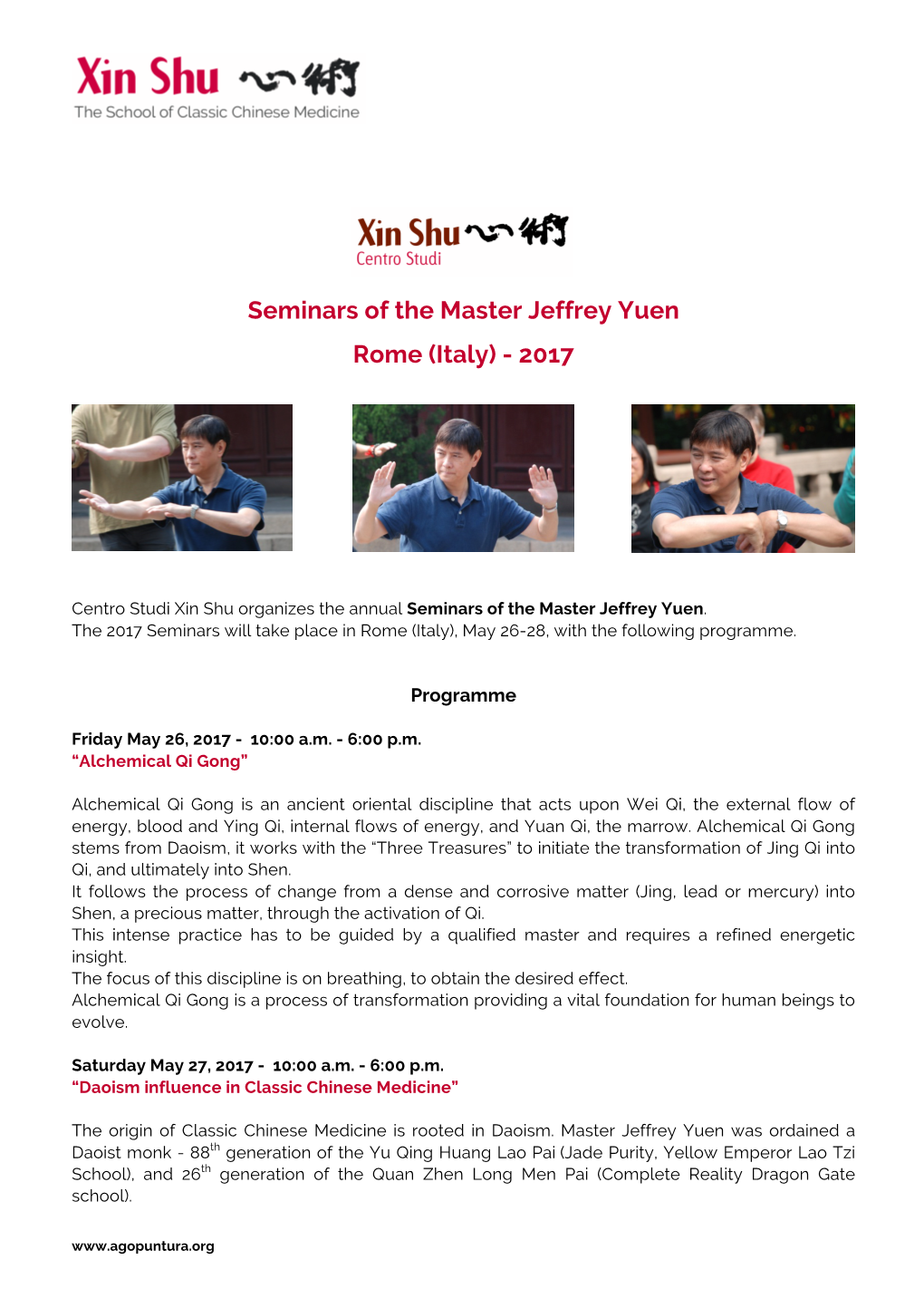 Xin Shu: Seminars of the Master Jeffrey Yuen