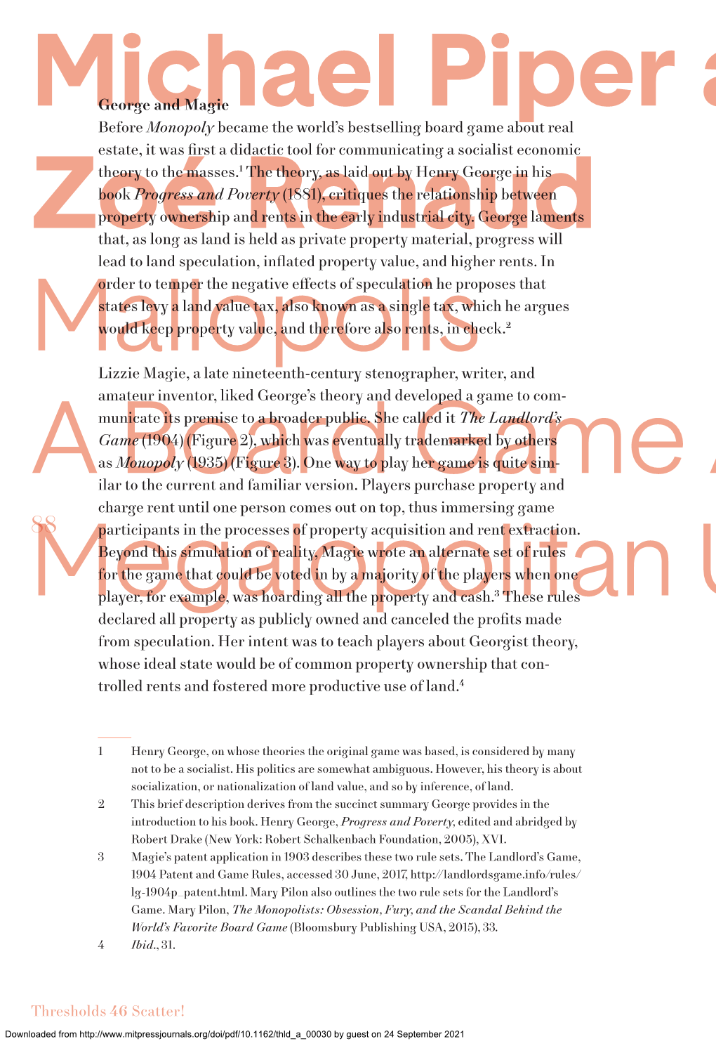 Michael Piper and Zoé Renaud Mallopolis a Board Game About Megalopolitan Urbanization