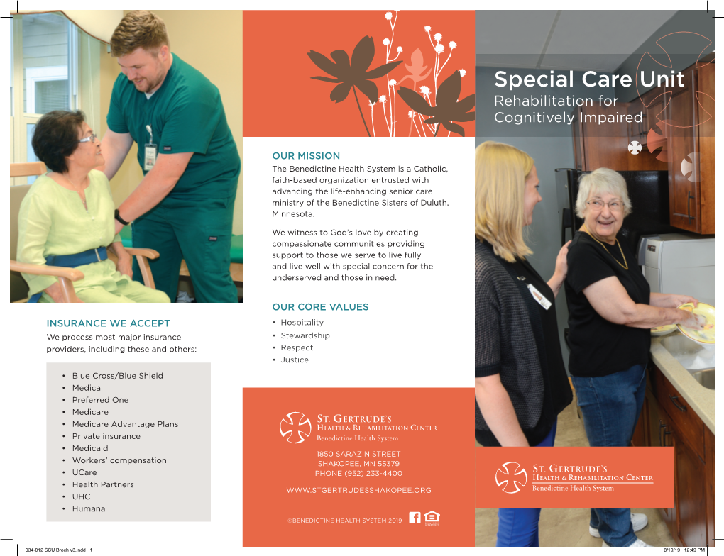 Special Care Unit Rehabilitation for Cognitively Impaired