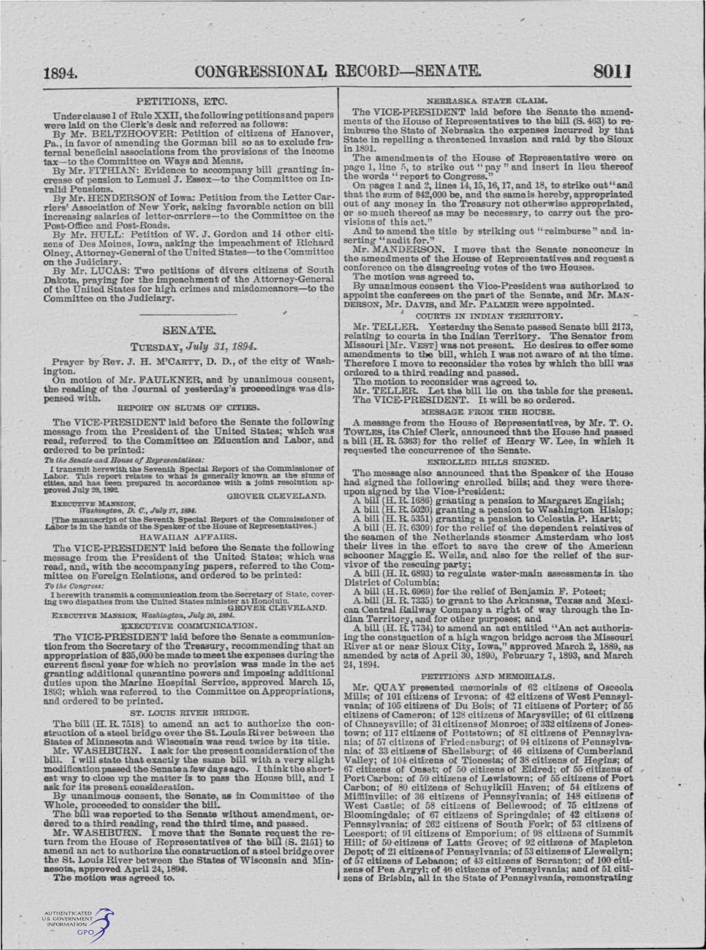 Congressional Record-Senate. 8011