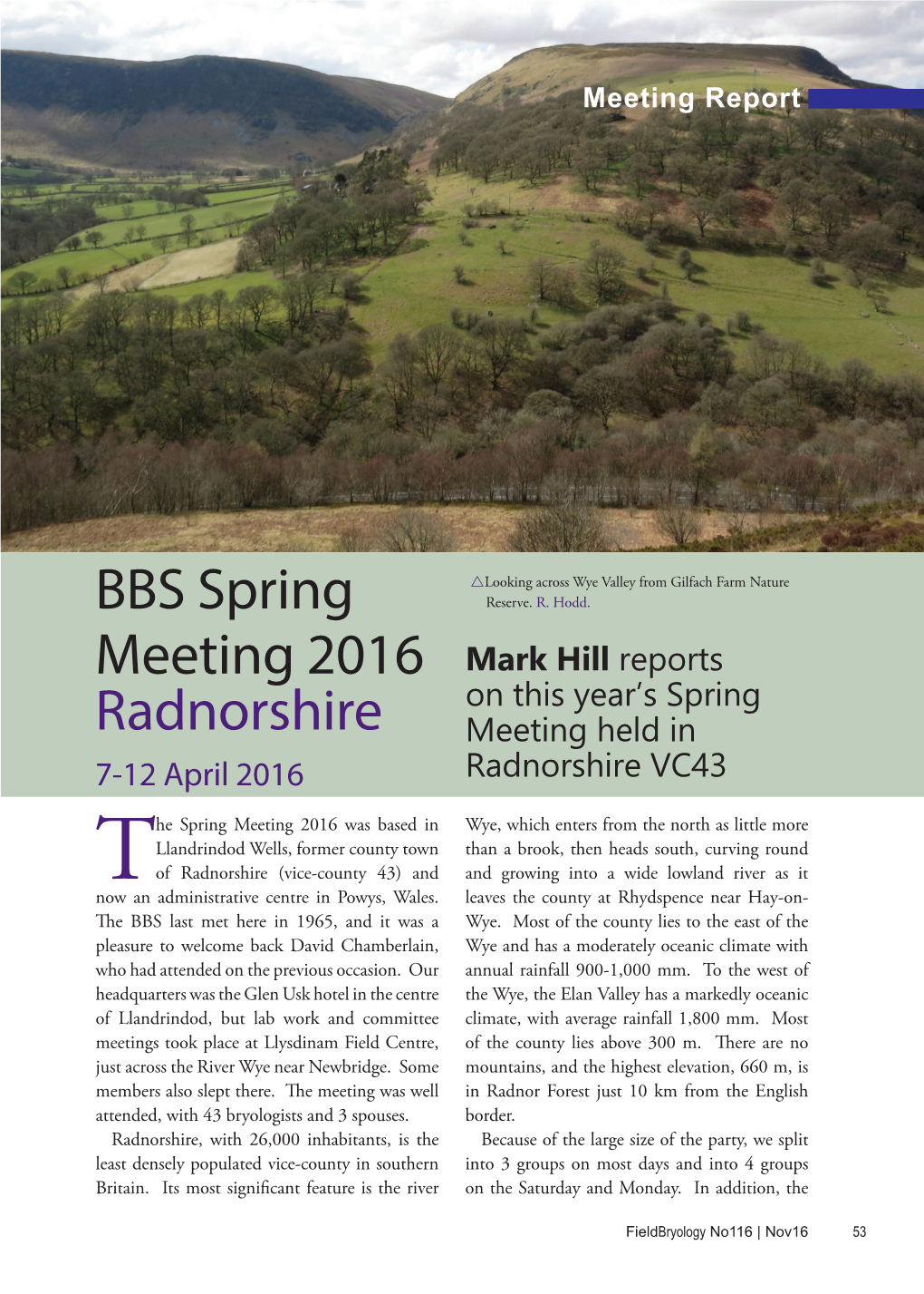 BBS Spring Meeting 2016 Radnorshire