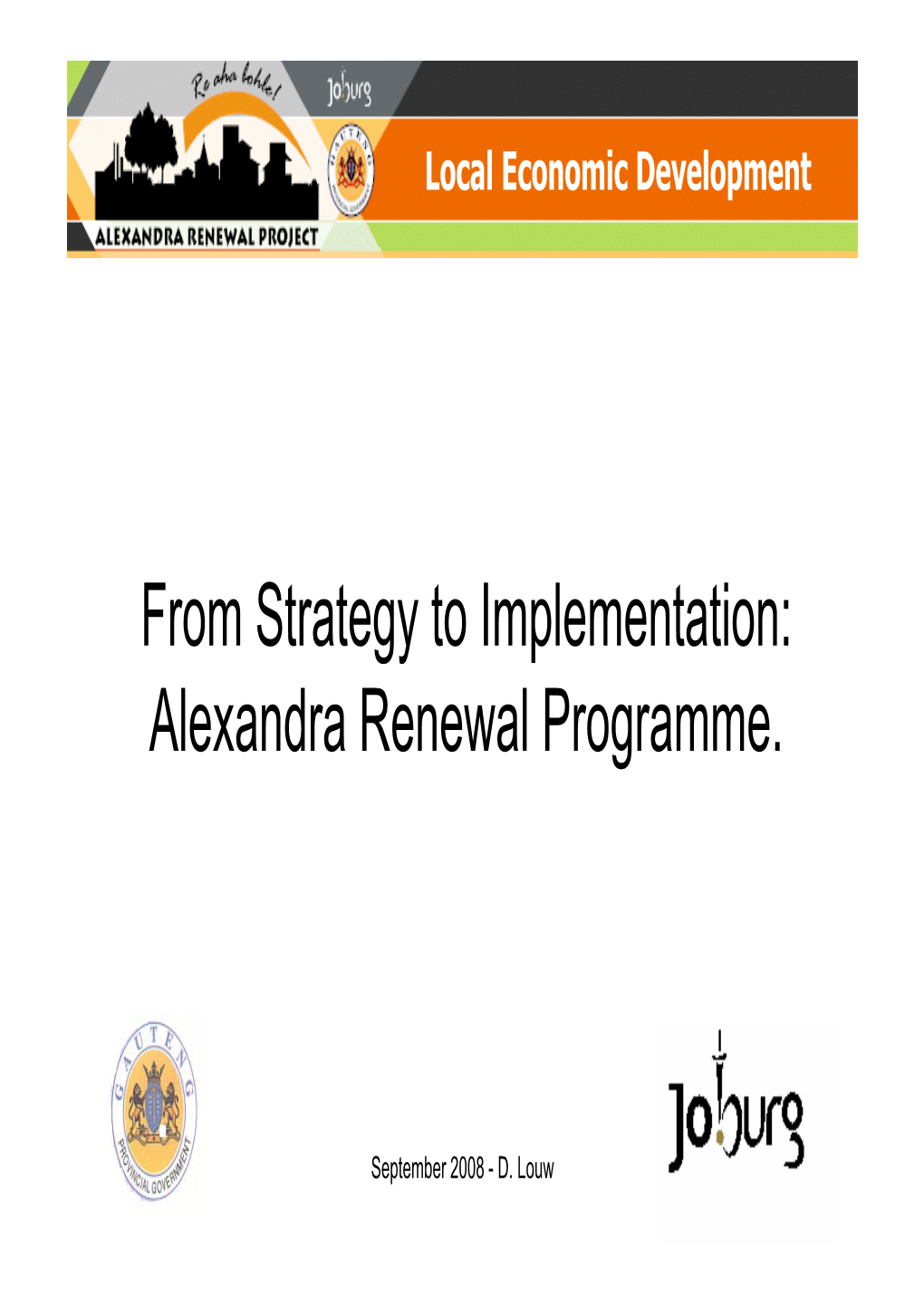 Gy P Alexandra Renewal Programme