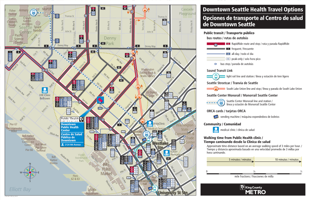 Transit Map for Downtown Seattle Public Health