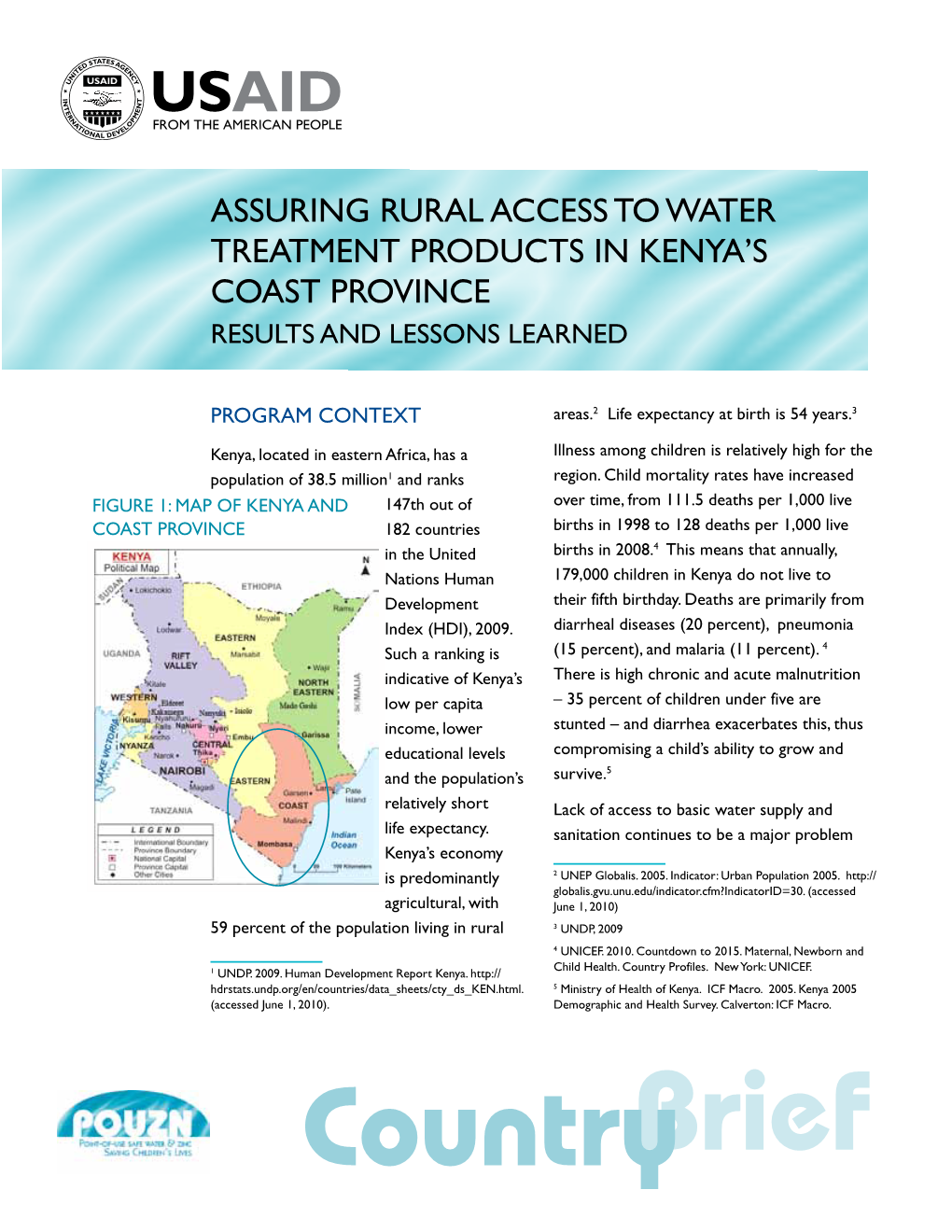 Assuring Rural Access to Water Treatment Products in Kenya's Coast Province