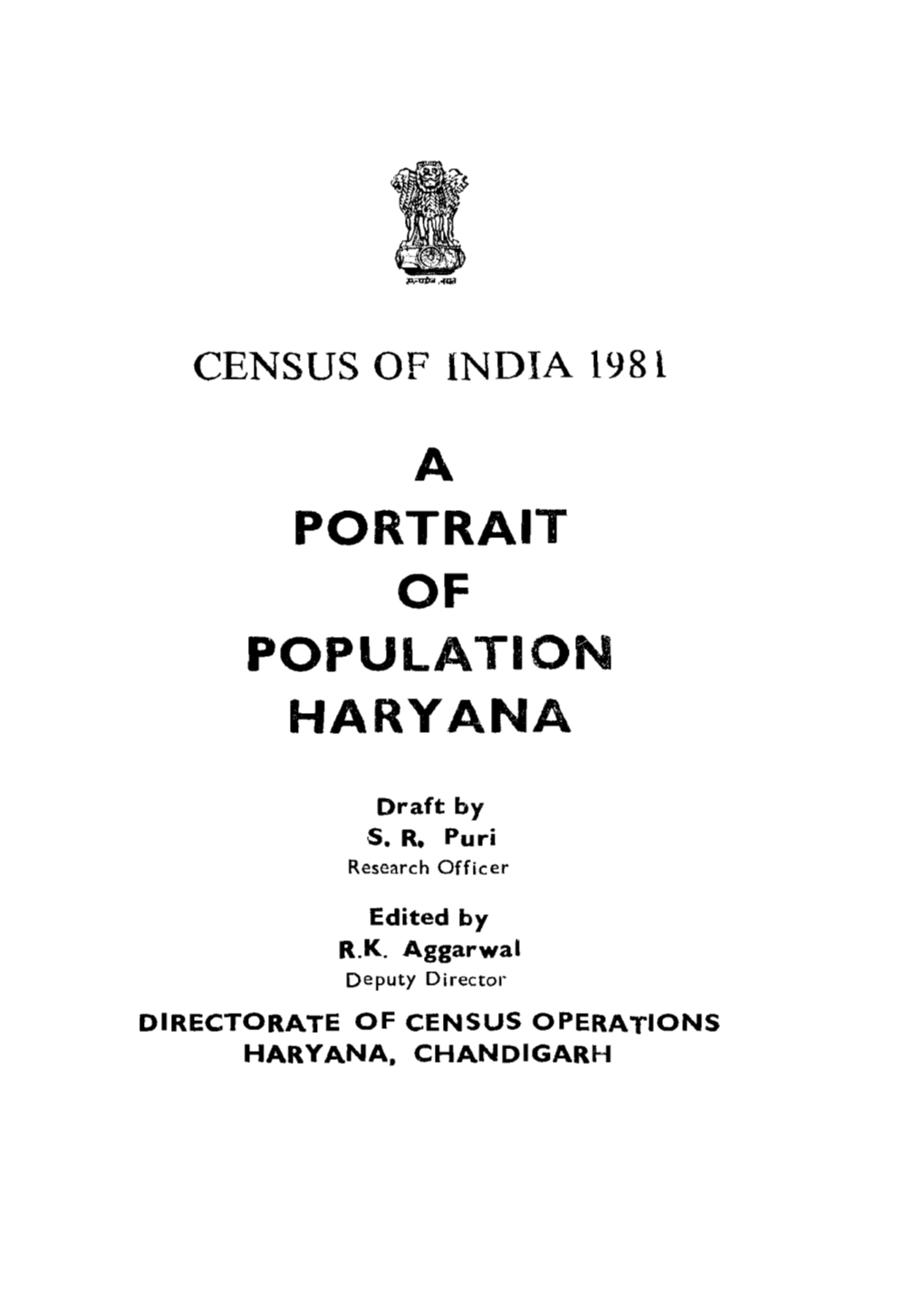 Portrait of Population Haryana