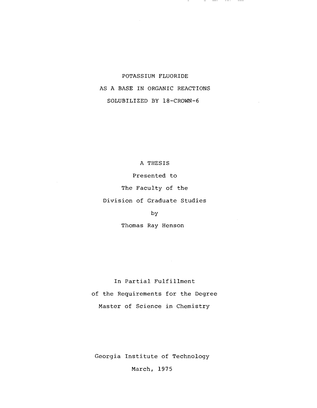 Potassium Fluoride As a Base in Organic Reactions