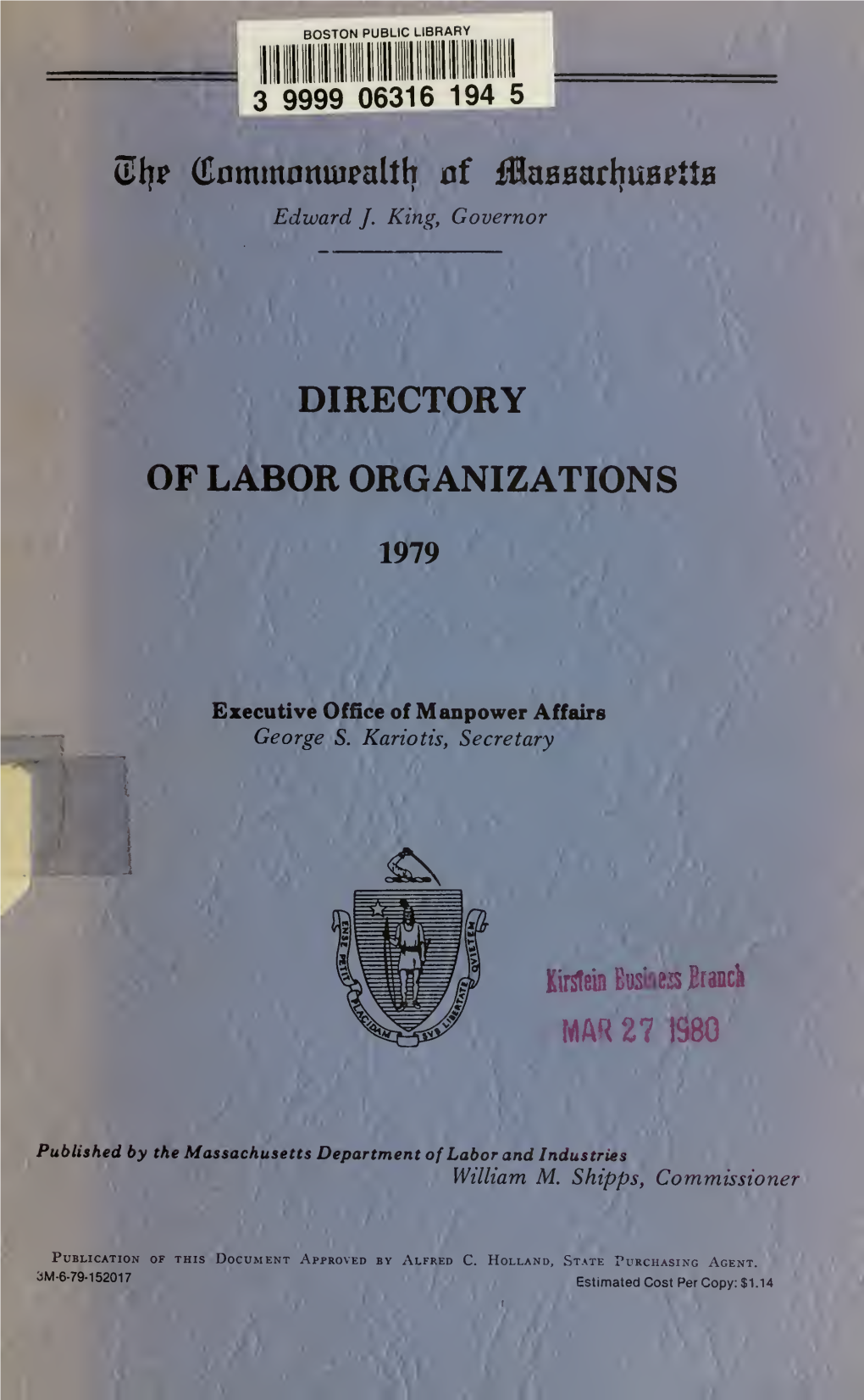 Directory of Labor Organizations in Massachusetts