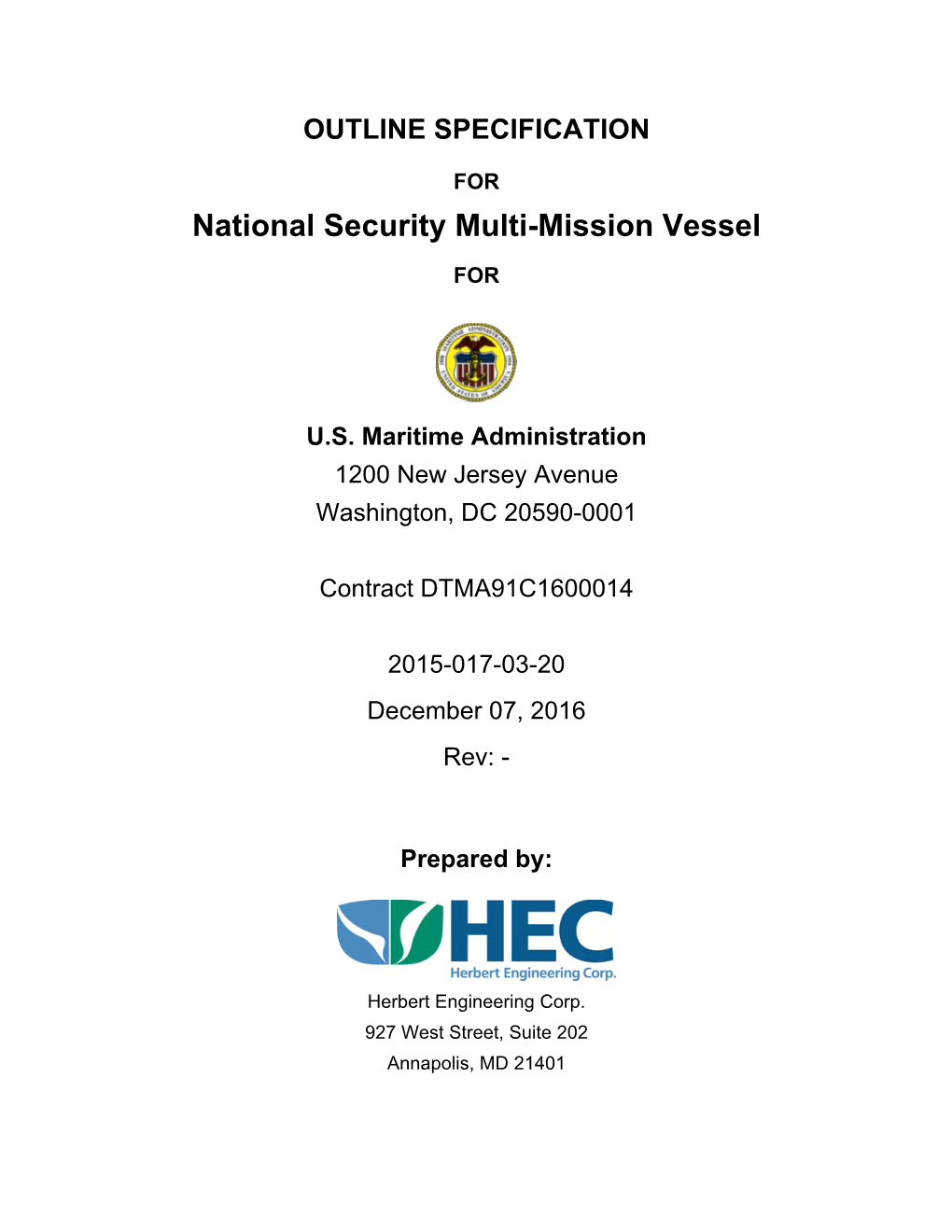 National Security Multi-Mission Vessel