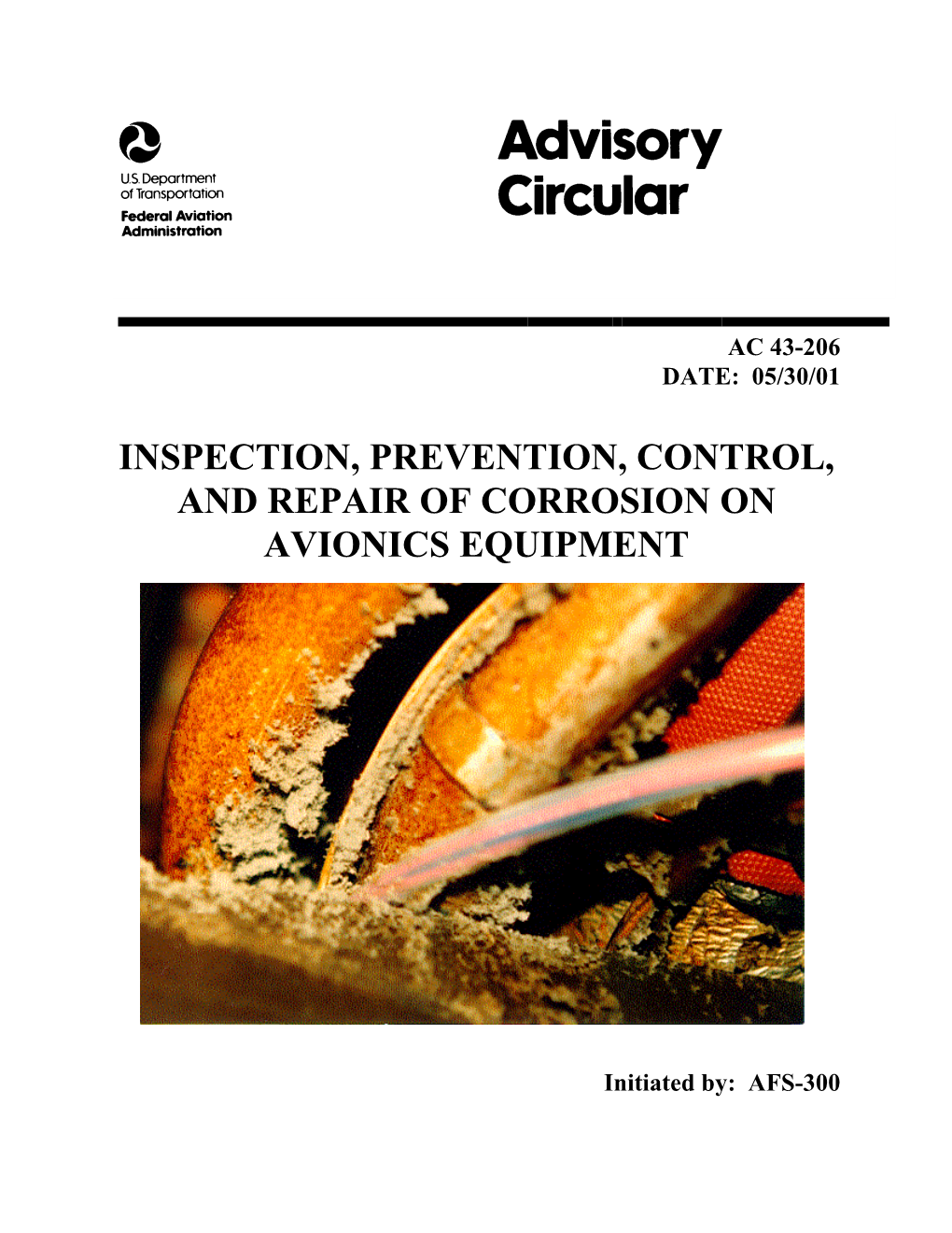 Inspection, Prevention, Control, and Repair of Corrosion on Avionics Equipment