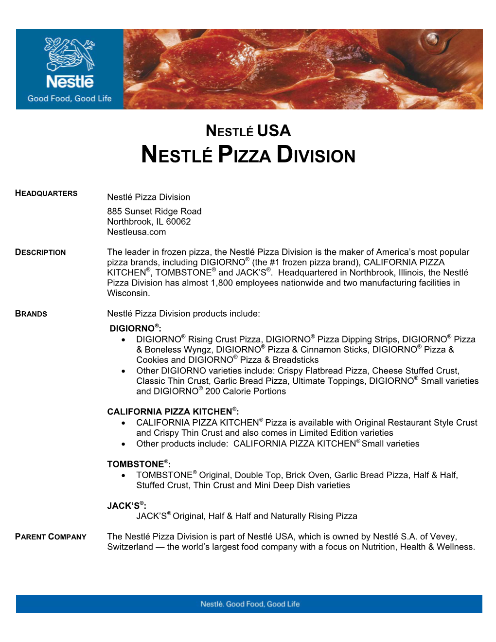 Nestlé Pizza Division