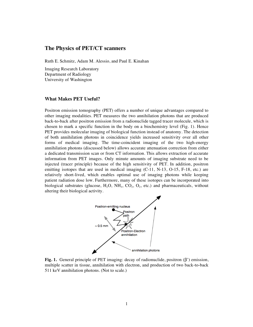 Physics of PET/CT Scanners