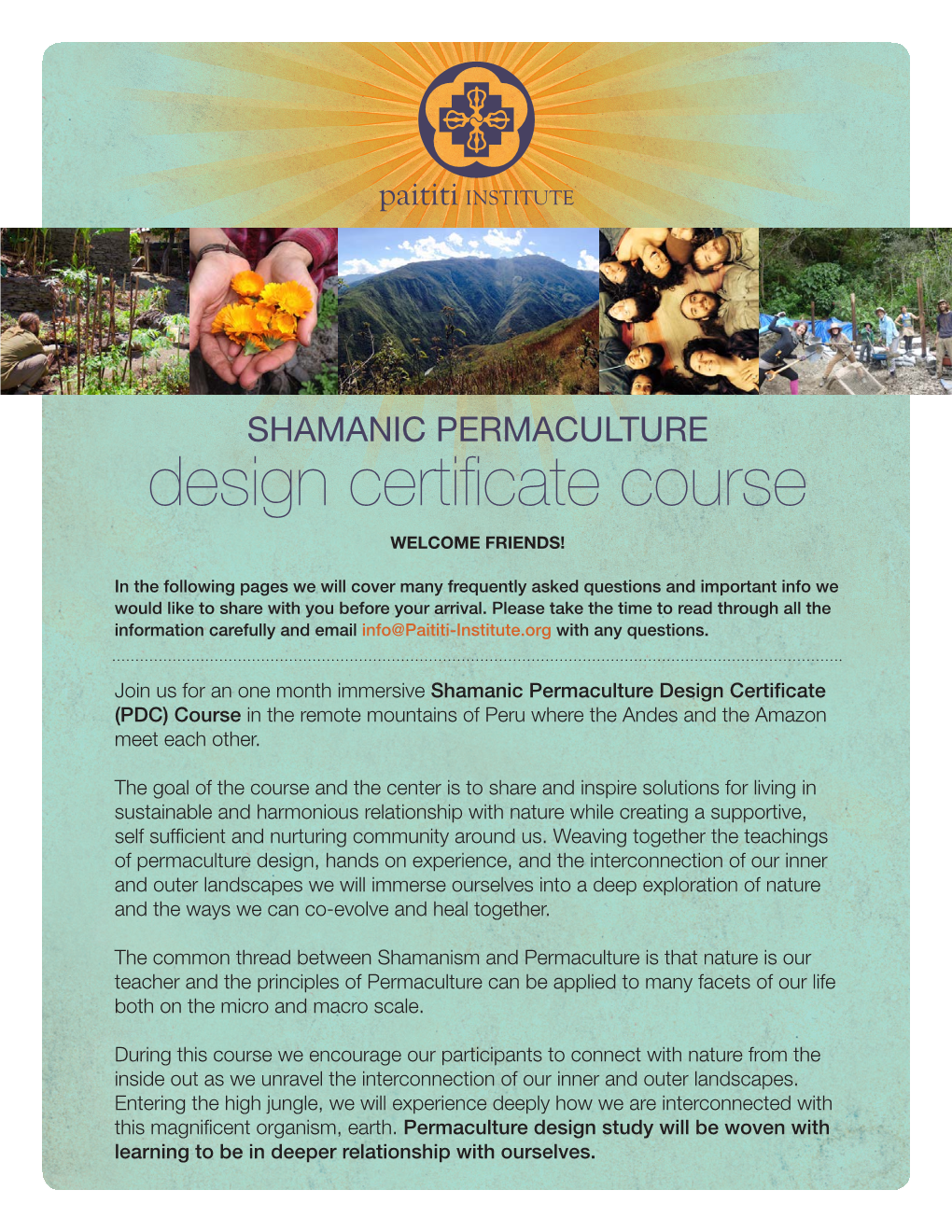 Shamanic Permaculture Design Certificate Course (PDC) 1