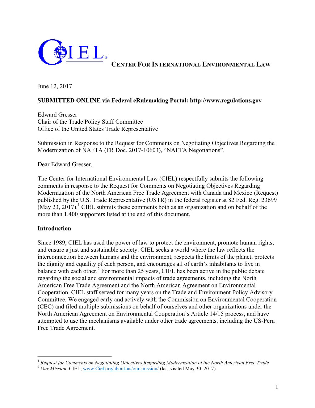 NAFTA Comments Draft 6-12-17