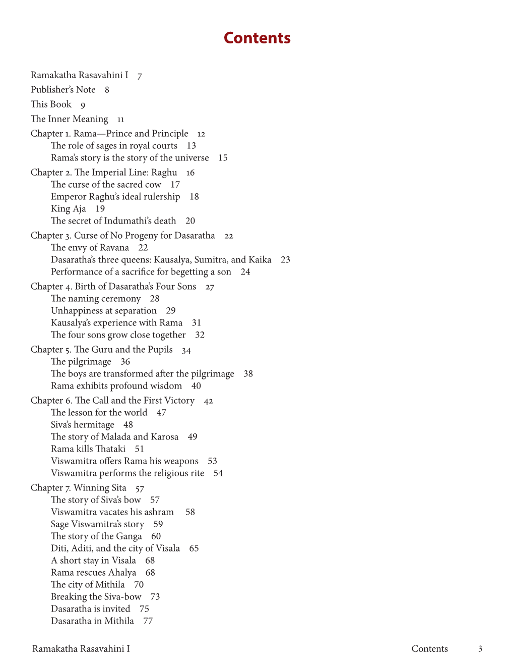 Ramakatha Rasavahini I 7 Publisher’S Note 8 This Book 9 the Inner Meaning 11 Chapter 1