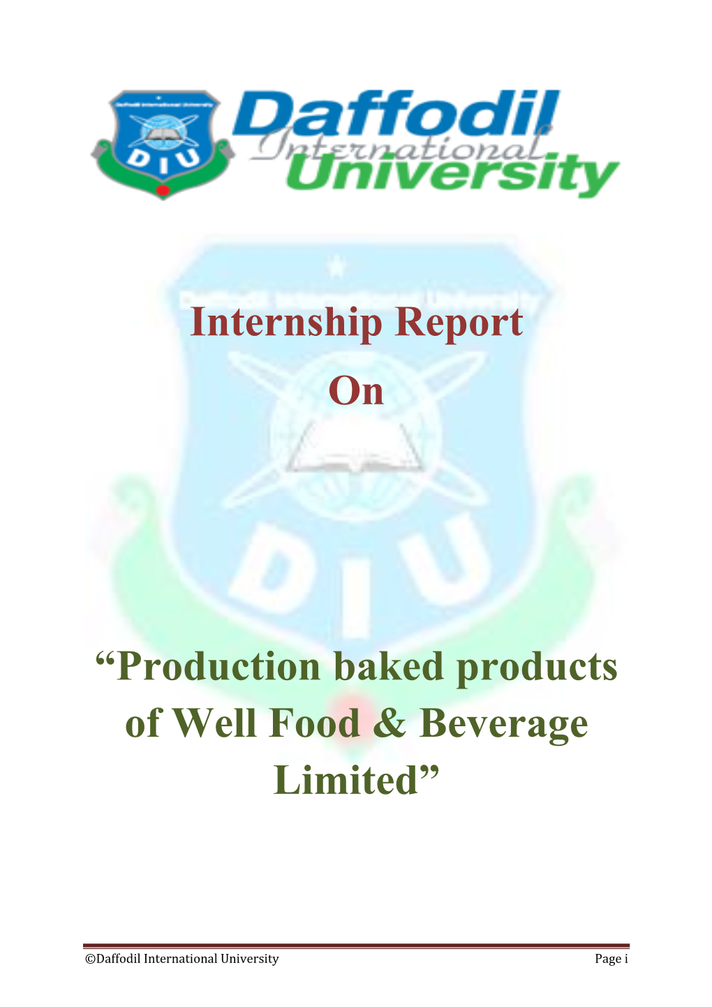 Internship Report On