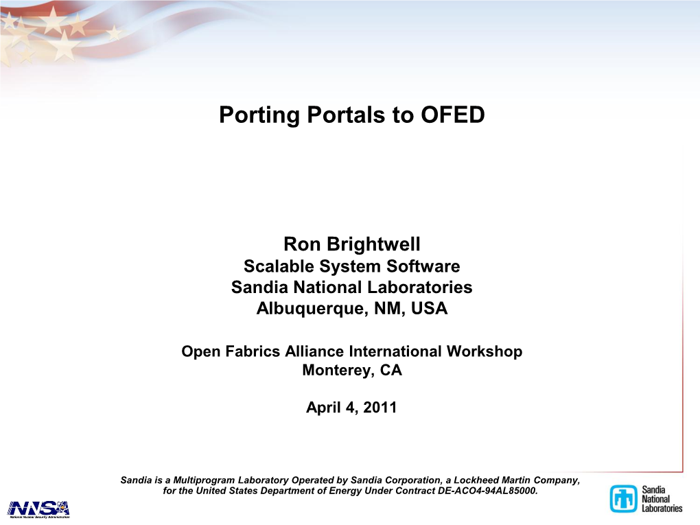 Apr4 Porting Portals to Ofed.Pdf