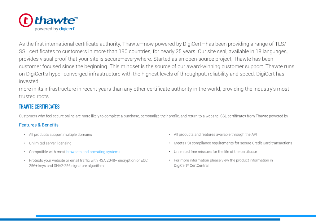 Thawte Certificates