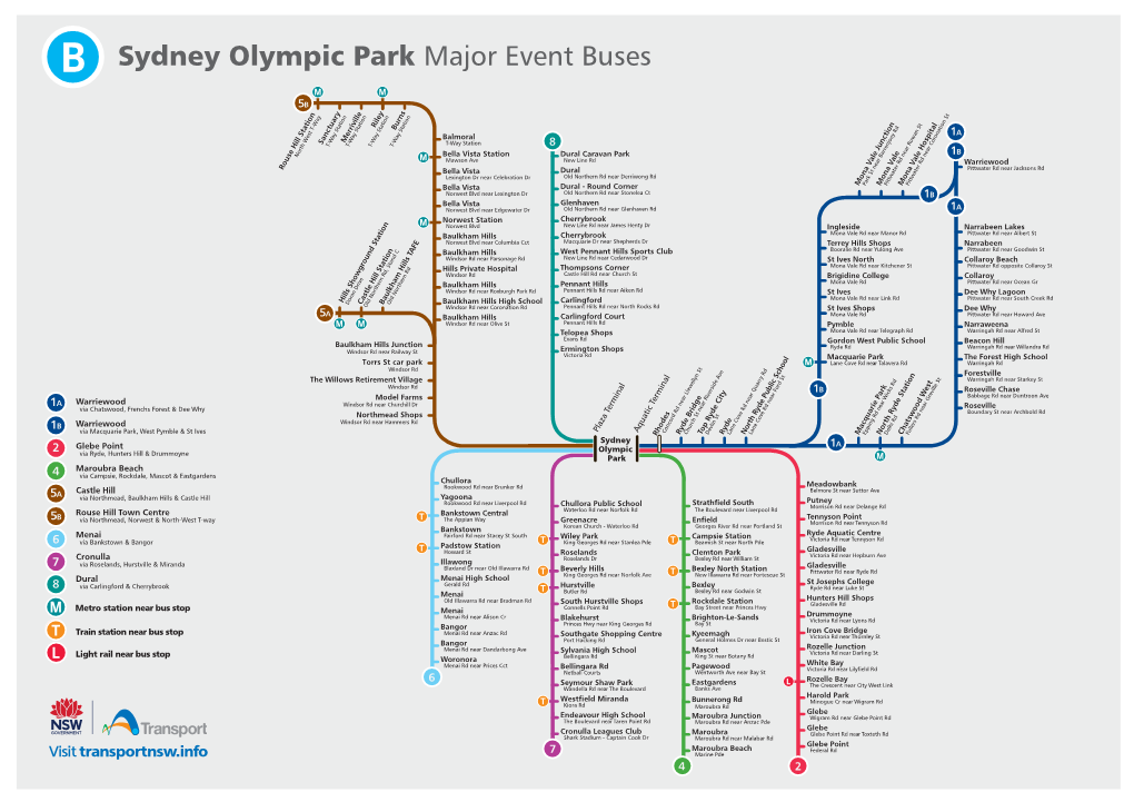 Sydney Olympic Park Major Event Bus Routes