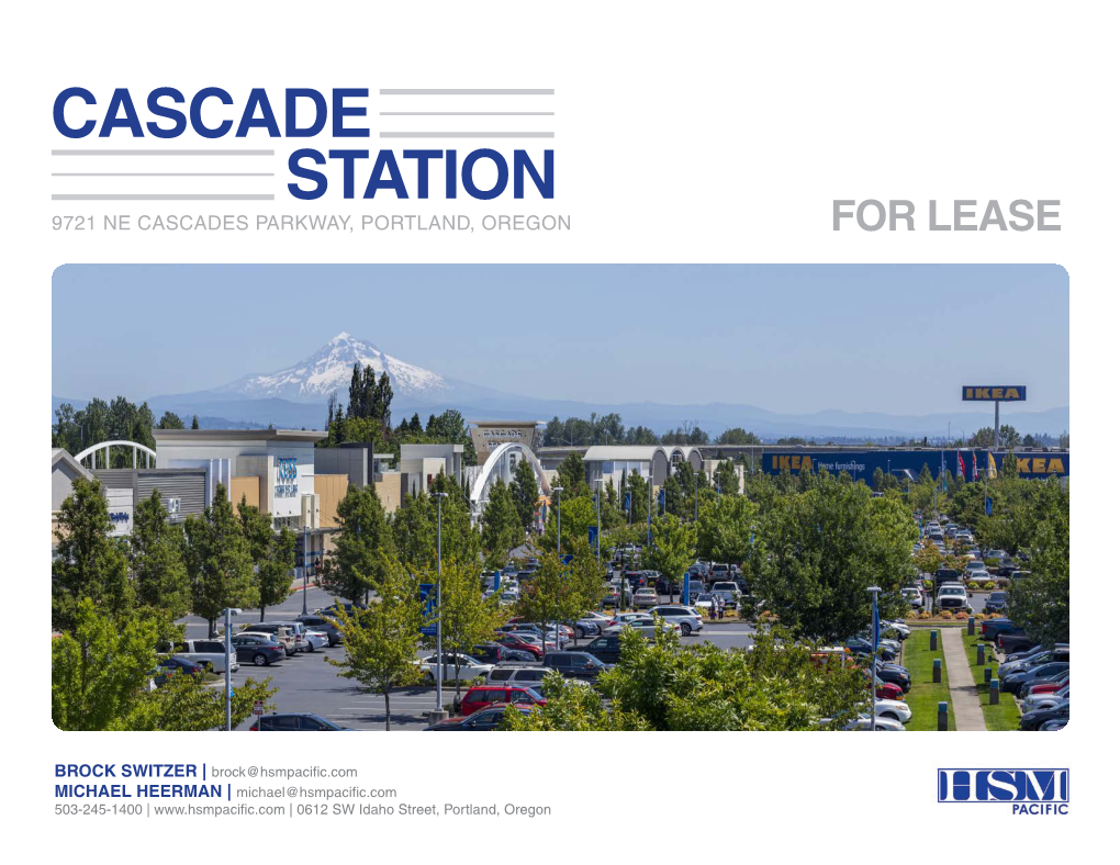 Cascade Station 9721 Ne Cascades Parkway, Portland, Oregon for Lease