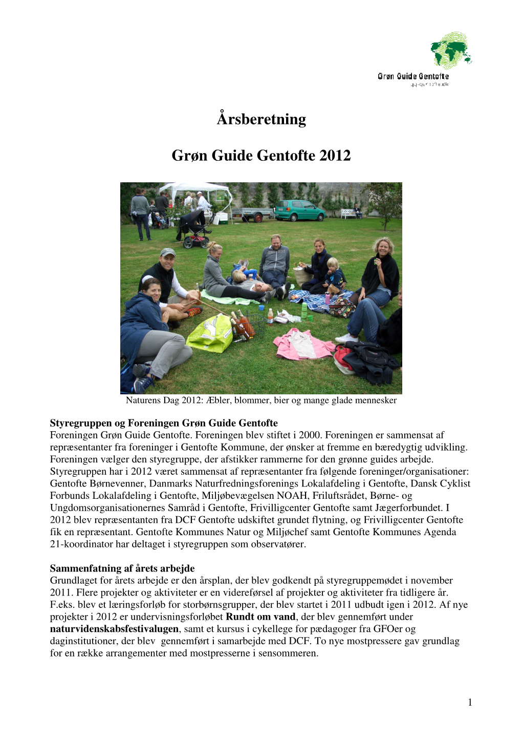 Årsberetning Grøn Guide Gentofte 2012