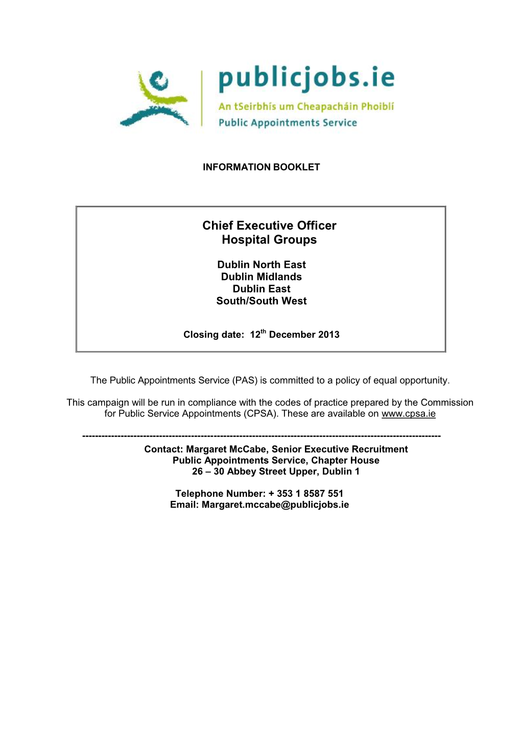 Chief Executive Officer Hospital Groups