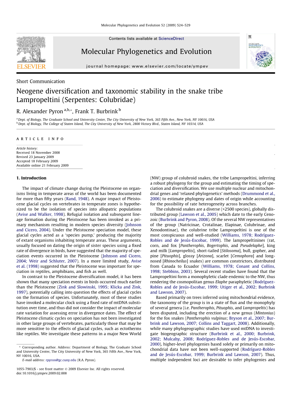 Neogene Diversification and Taxonomic Stability in the Snake