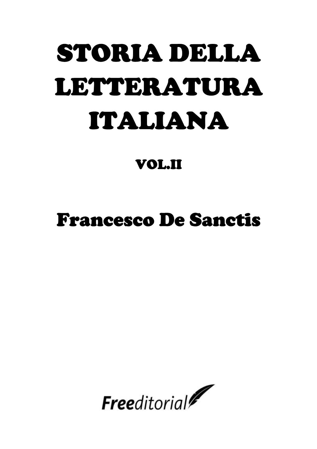 Storia Della Letteratura Italiana