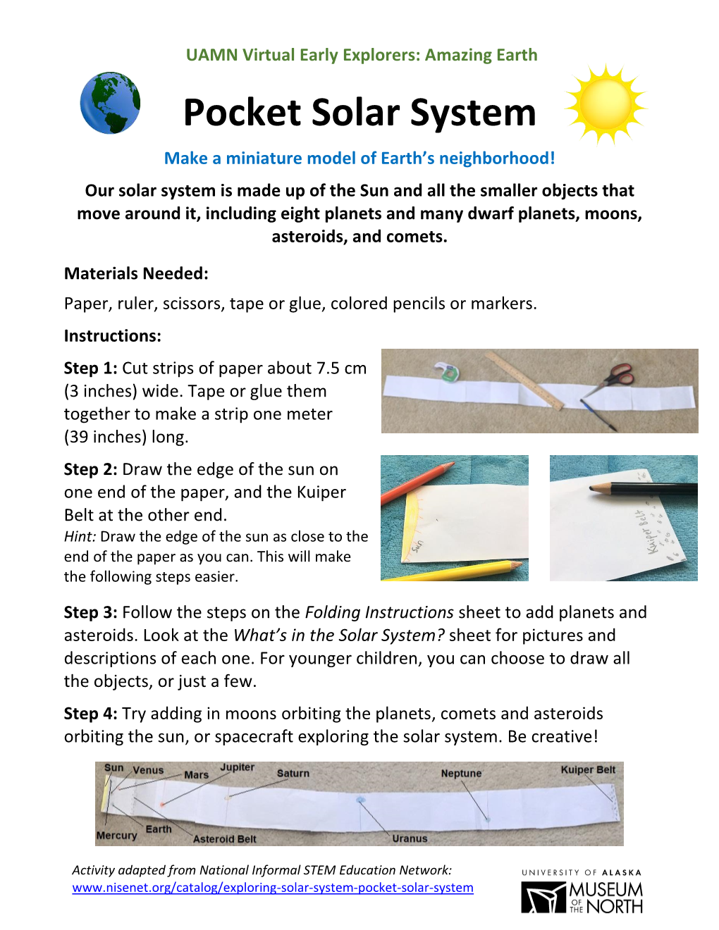 Pocket Solar System Activity