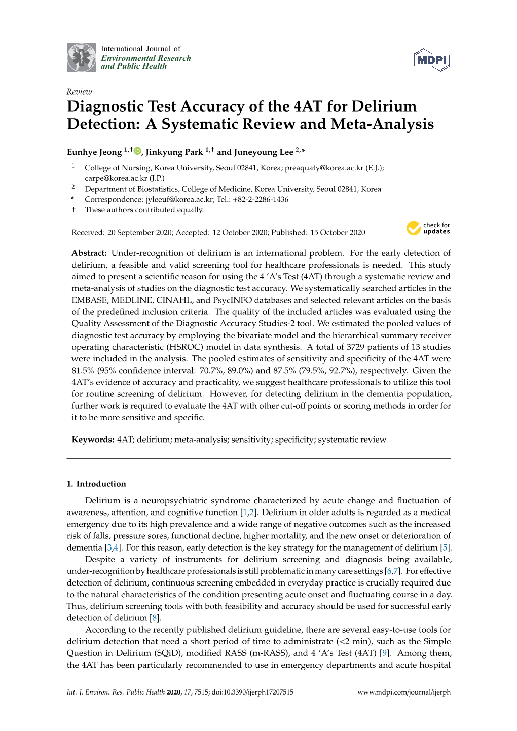 A Systematic Review and Meta-Analysis